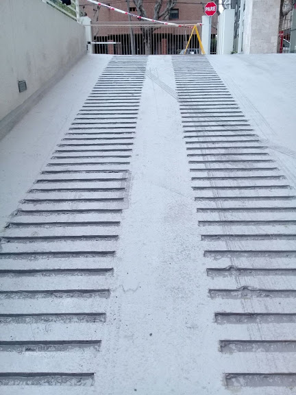 Demarcación en ciclovía