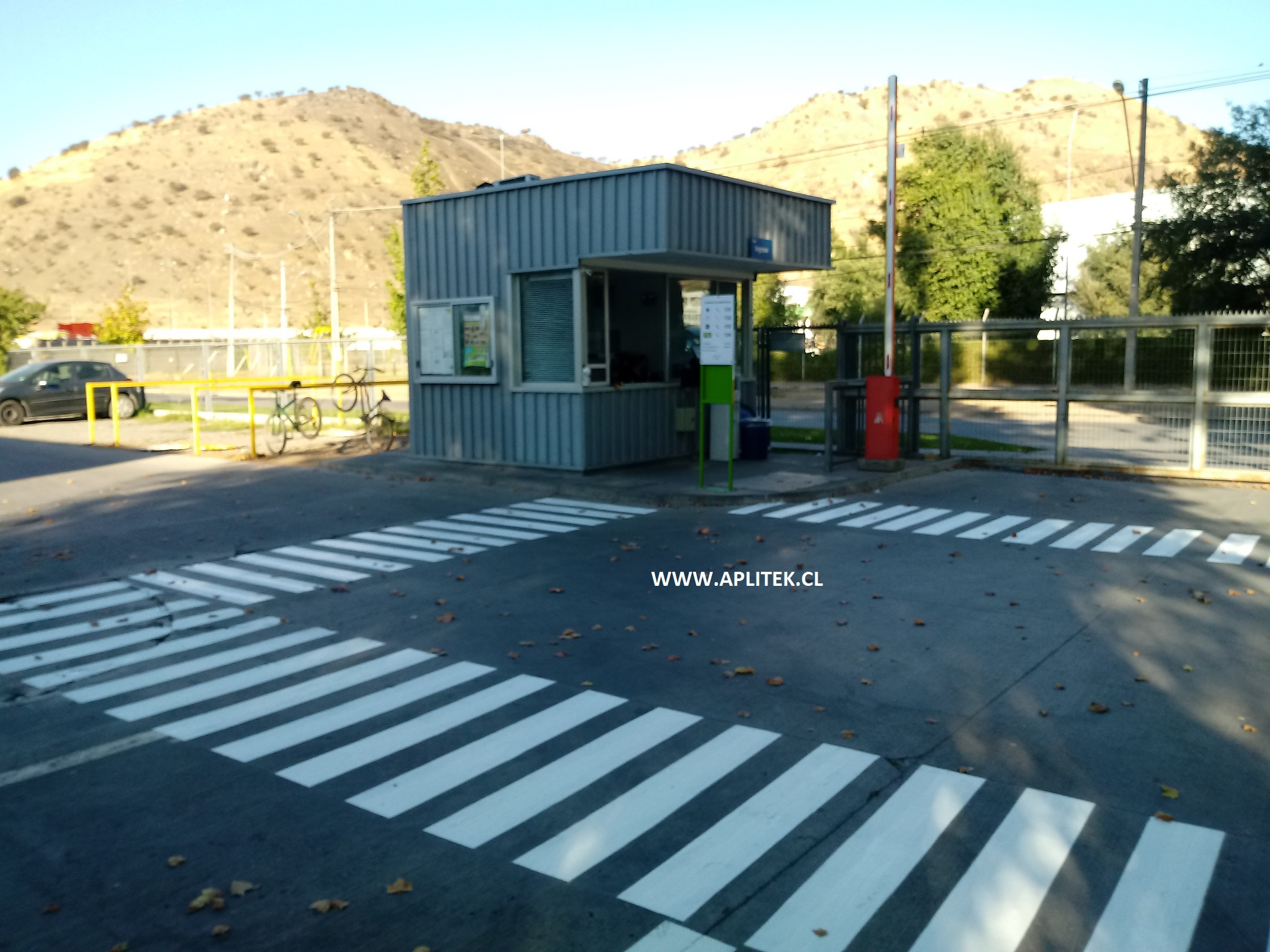 Demarcación en zona industrial